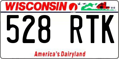 WI license plate 528RTK