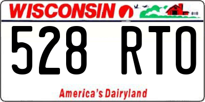 WI license plate 528RTO