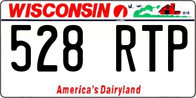 WI license plate 528RTP