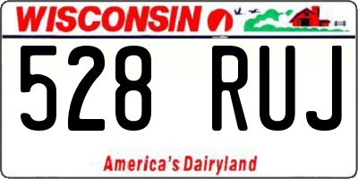 WI license plate 528RUJ