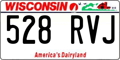 WI license plate 528RVJ