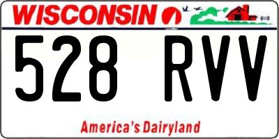WI license plate 528RVV
