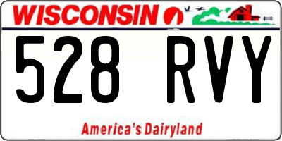 WI license plate 528RVY