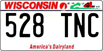 WI license plate 528TNC