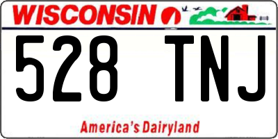 WI license plate 528TNJ