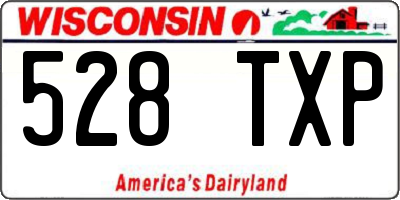 WI license plate 528TXP