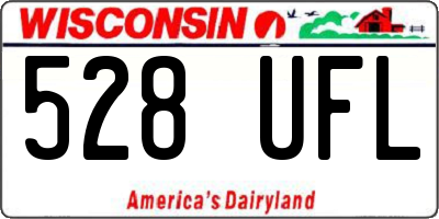 WI license plate 528UFL