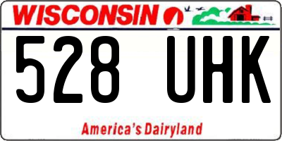 WI license plate 528UHK