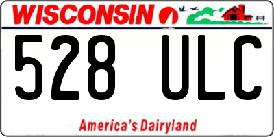 WI license plate 528ULC