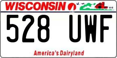 WI license plate 528UWF