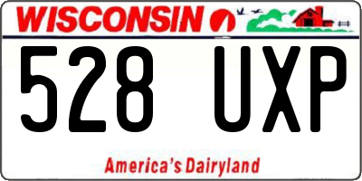 WI license plate 528UXP