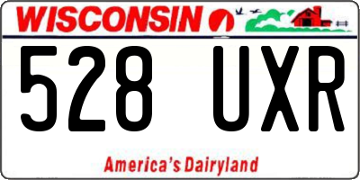 WI license plate 528UXR