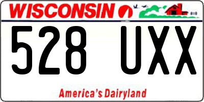 WI license plate 528UXX