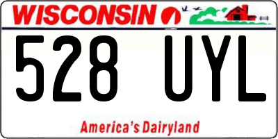 WI license plate 528UYL