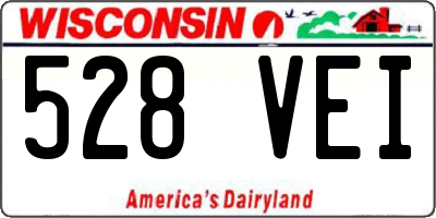 WI license plate 528VEI