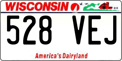 WI license plate 528VEJ