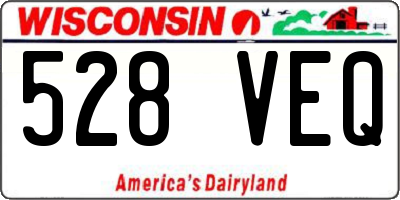 WI license plate 528VEQ