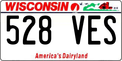 WI license plate 528VES
