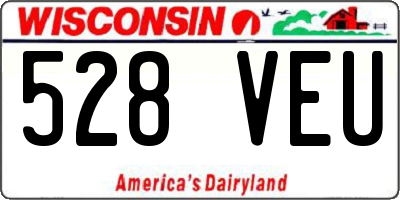 WI license plate 528VEU