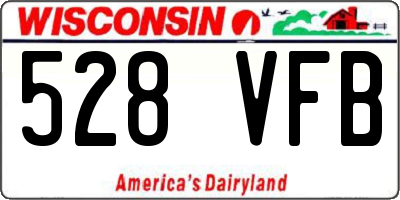WI license plate 528VFB