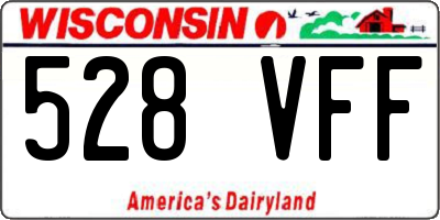 WI license plate 528VFF