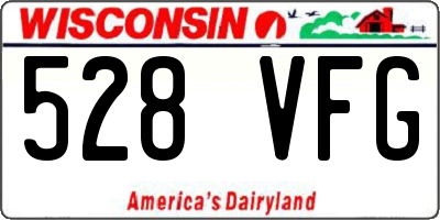 WI license plate 528VFG