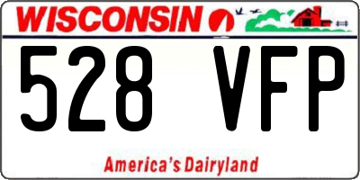 WI license plate 528VFP