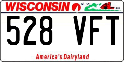 WI license plate 528VFT