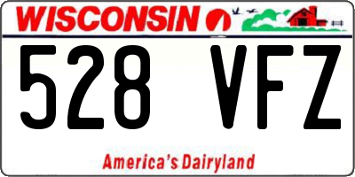 WI license plate 528VFZ