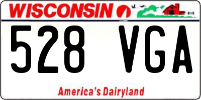 WI license plate 528VGA