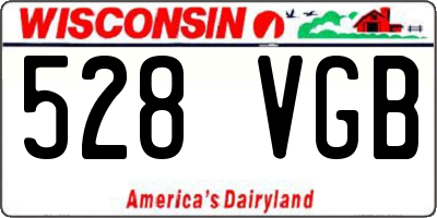 WI license plate 528VGB