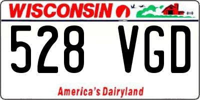 WI license plate 528VGD