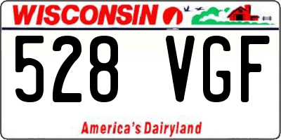 WI license plate 528VGF
