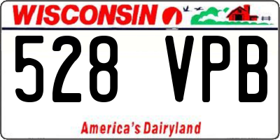WI license plate 528VPB