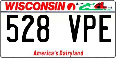 WI license plate 528VPE