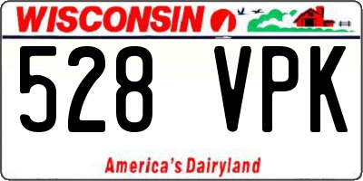 WI license plate 528VPK