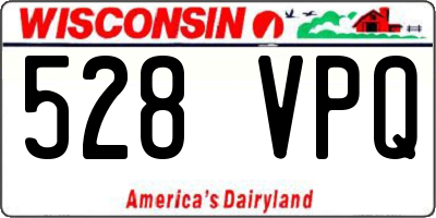 WI license plate 528VPQ
