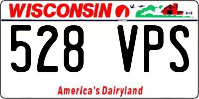 WI license plate 528VPS