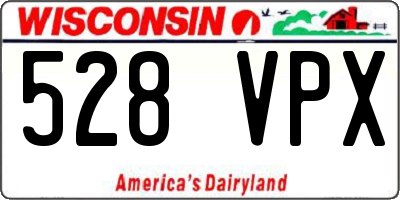 WI license plate 528VPX