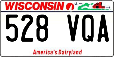 WI license plate 528VQA