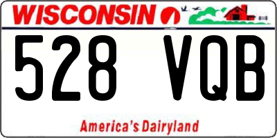 WI license plate 528VQB