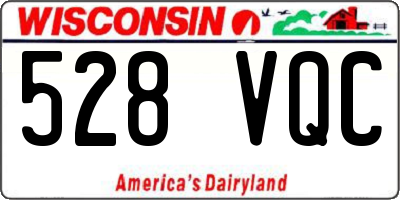 WI license plate 528VQC
