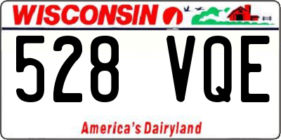 WI license plate 528VQE
