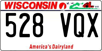 WI license plate 528VQX