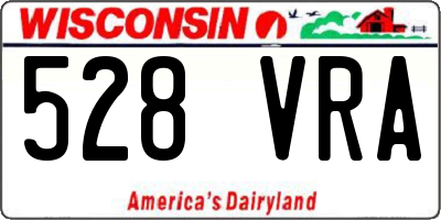 WI license plate 528VRA