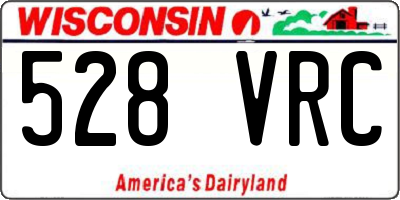 WI license plate 528VRC