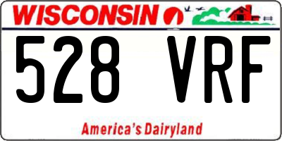 WI license plate 528VRF