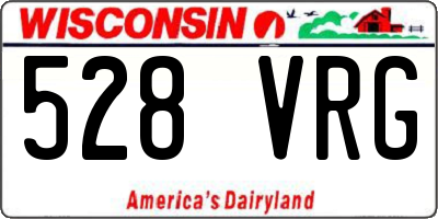WI license plate 528VRG