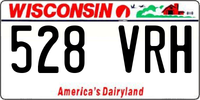 WI license plate 528VRH