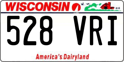 WI license plate 528VRI